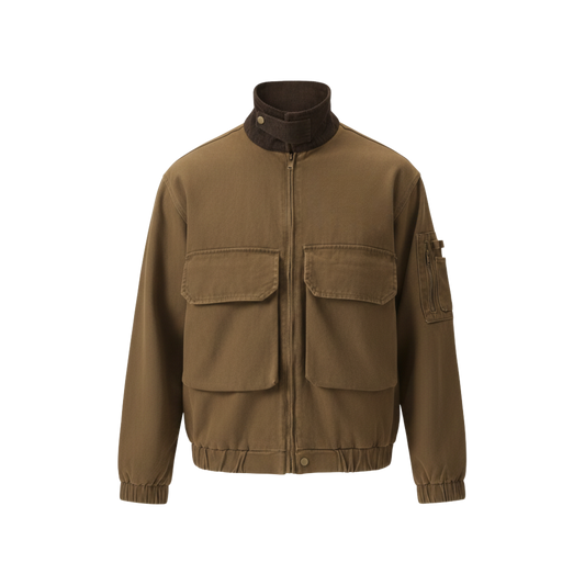 BROWN MULTI-POCKET JACKET