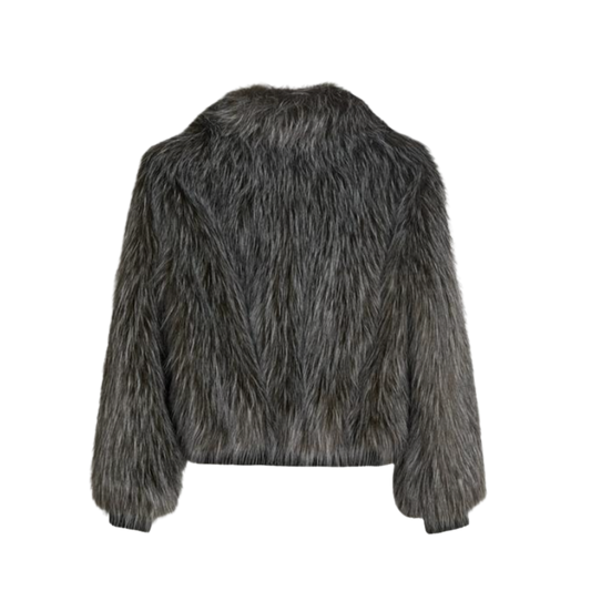 ZIP UP FAUX FUR JACKET