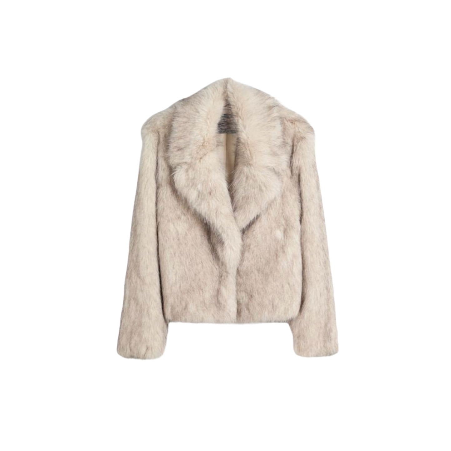 HOODED FAUX FUR JACKET