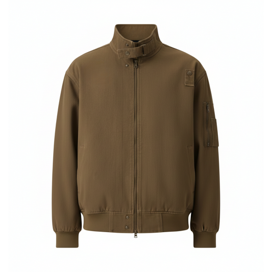 STAND COLLAR DENIM JACKET